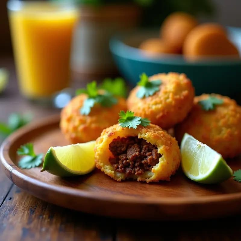Tostones Rellenos de Carimañola: Receta Caribeña Crujiente con Yuca y Carne Molida