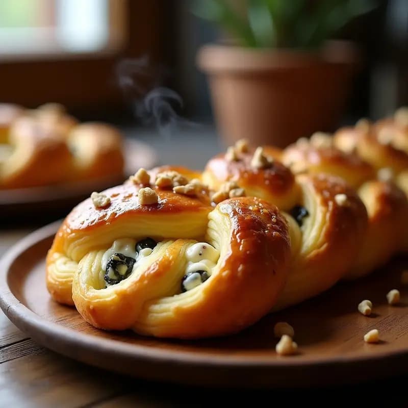 Trenza de Hojaldre con Cabral: Desayuno o Merienda Asturiano