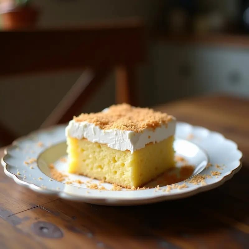 Tres Leches Dominicano con Merengue de Coco: Postre Tropical y Húmedo