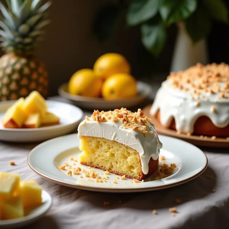Tres Leches de Coco y Piña con Merengue de Aquafaba: Postre Latino Vegano