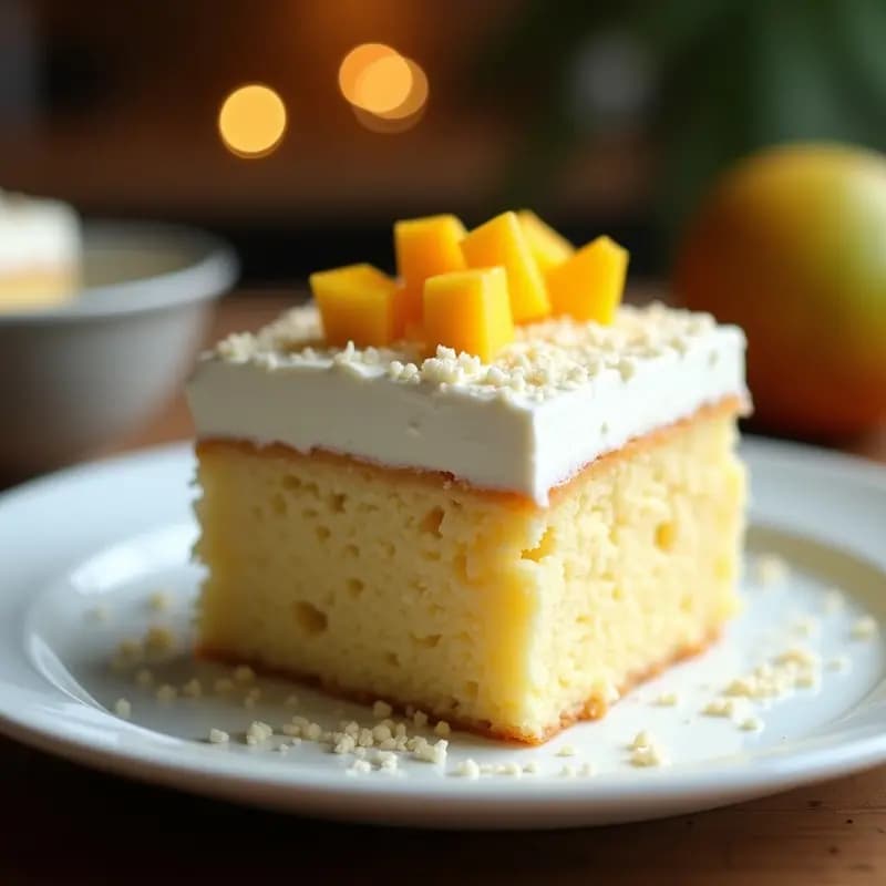 Tres Leches Colombiano con Base de Coconut: Postre Sin Lactosa y Esponjoso
