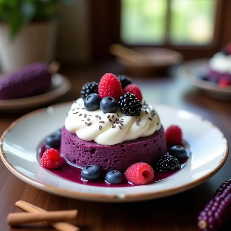 Tres Leches de Maíz Morado: Postre Peruano Vegano y Sin Lactosa