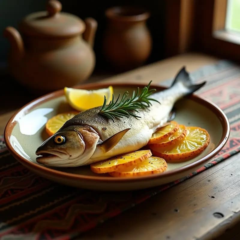 Trucha al Hornito con Patatas Panaderas y Romero: Receta Peruana en 40 Minutos