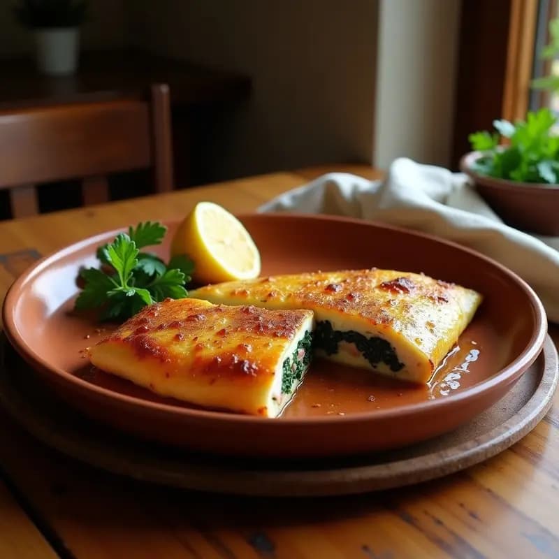 Trucha a la Navarra: Pescado Relleno de Jamón y Espinacas al Horno