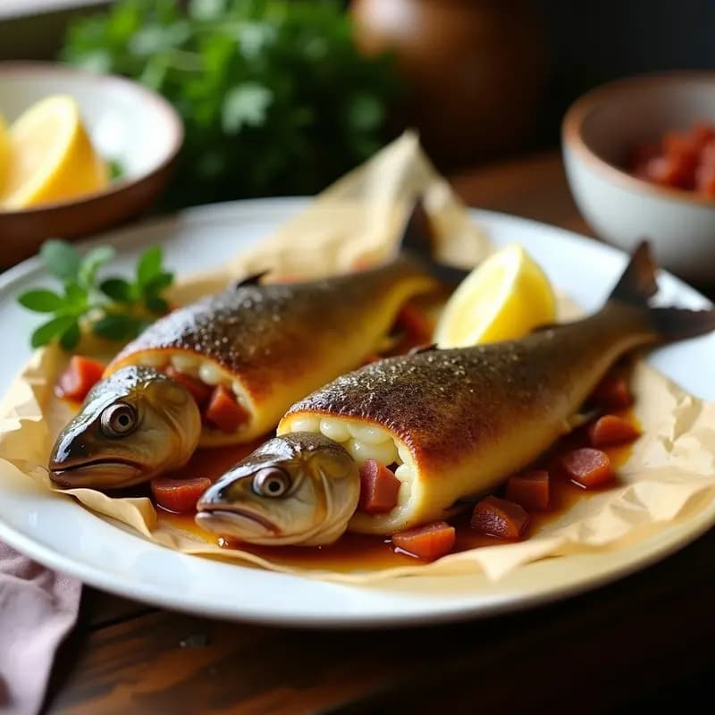 Truchas Navaridas Rellenas de Jamón y Queso Idiazábal: Receta vasca Gourmet