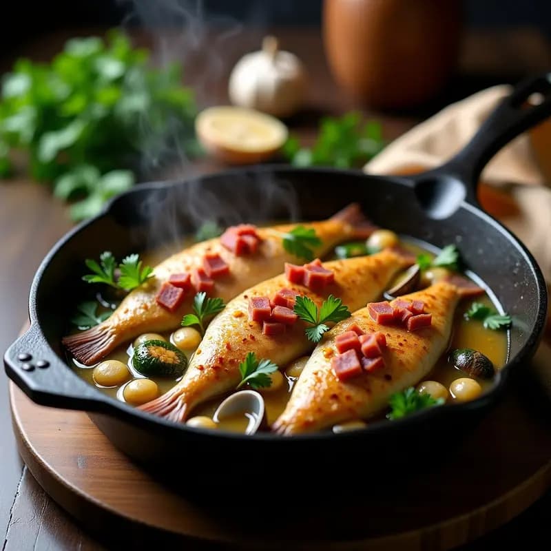 Truchas a la Navarra: Receta Tradicional con Jamón Serrano
