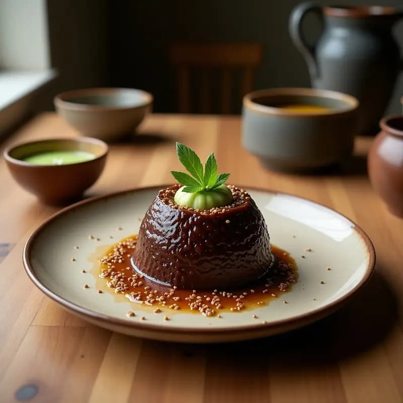 Trufa de Chocolate y Wasabi con Cobertura de Sésamo: Postre Japonés Sorprendente