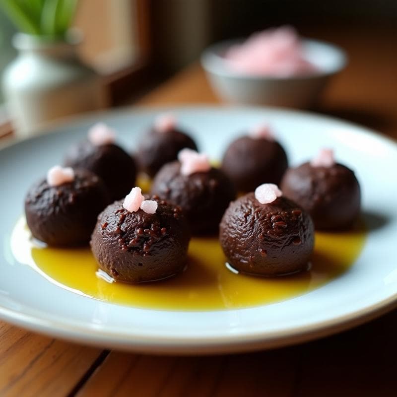 Trufas de Aceite de Oliva y Almendras con Sal del Himalaya: Postre Saludable Sin Azúcar