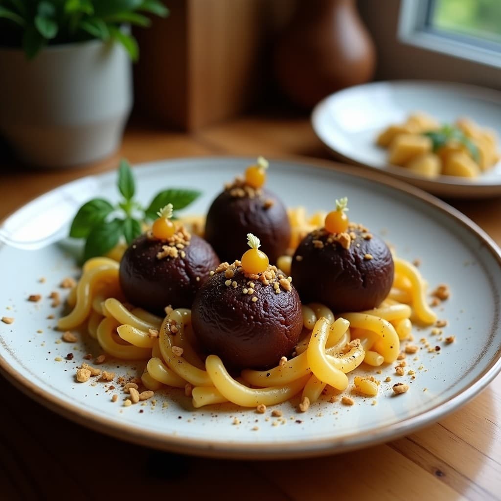 Trufas de Aceituna Negra y Almendra con Cúrcuma: Aperitivo Mediterráneo Sin Harina en 15 Minutos
