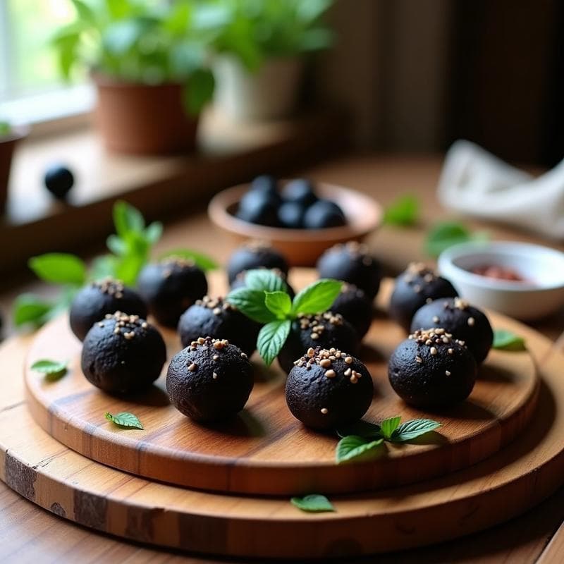 Trufas de Aceitunas Negras y Cacahuete: Aperitivo Vegano Sin Horno y Alto en Grasas Saludables