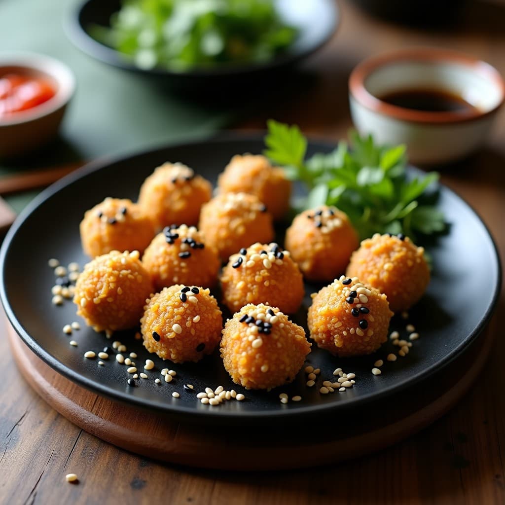Trufas de Algas Nori y Sésamo: Snack Vegano con Toque Umami