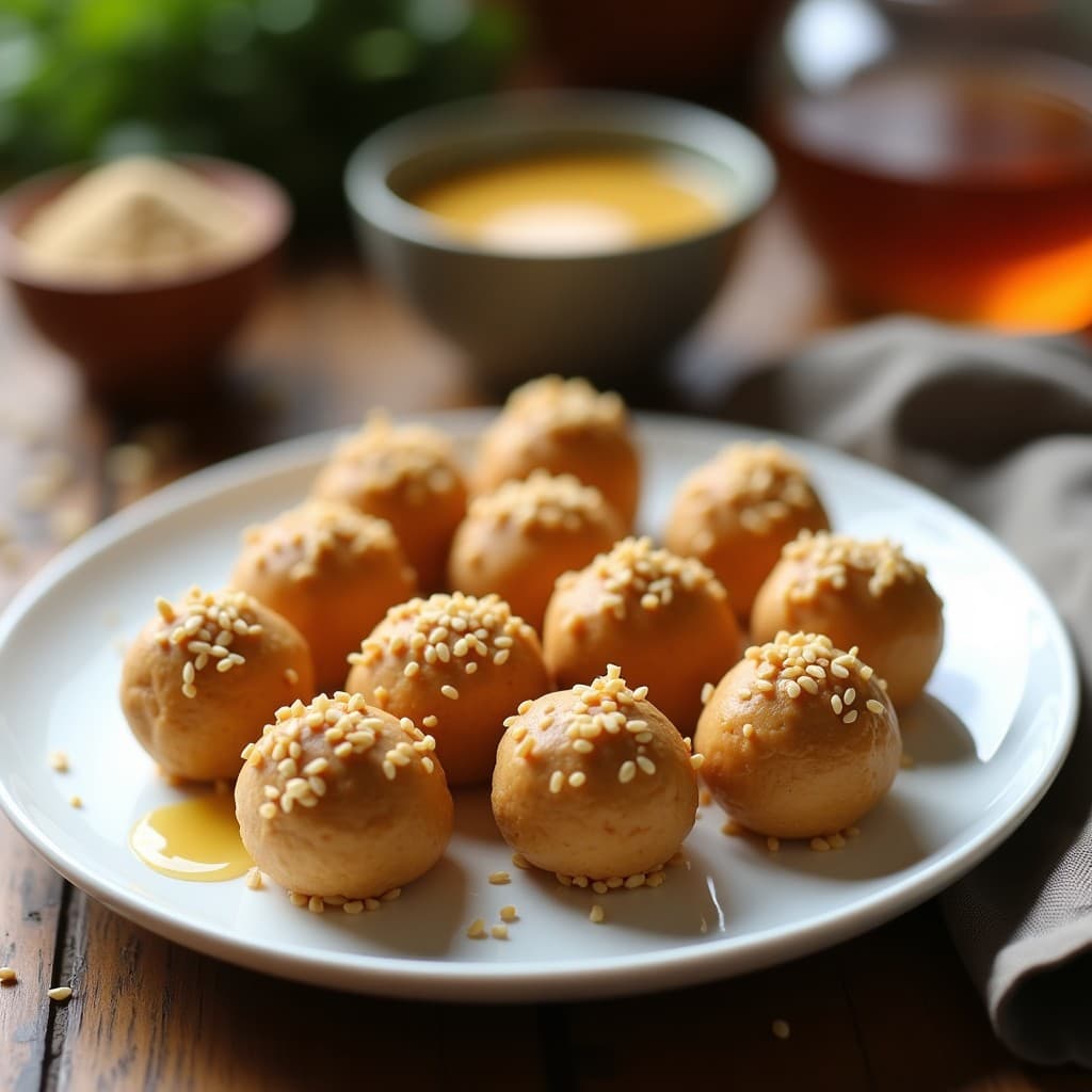 Trufas de Cacahuete y Miel de Agave con Semillas de Sésamo: Postre Vegano y Sin Horno en 5 Minutos