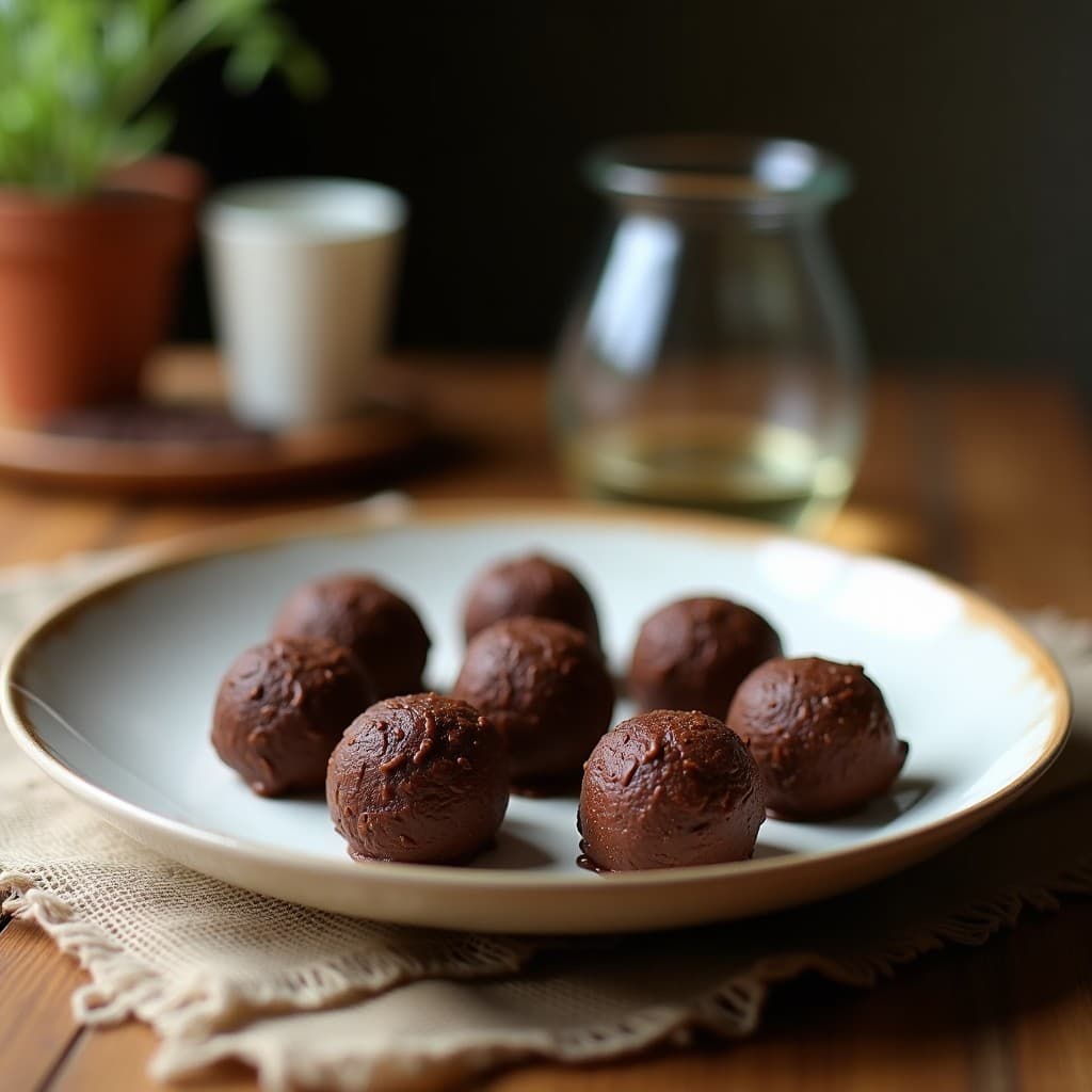 Trufas de Cacao y Aceite de Coco con Esencia de Ylang-Ylang: Postre Vegano Afroasiático y Afrodisíaco