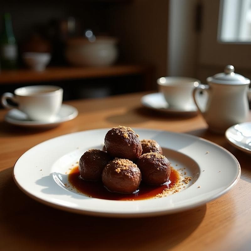 Trufas de Cacao y Algarroba con Centro Líquido de Café: Postre Vegano y Energetico