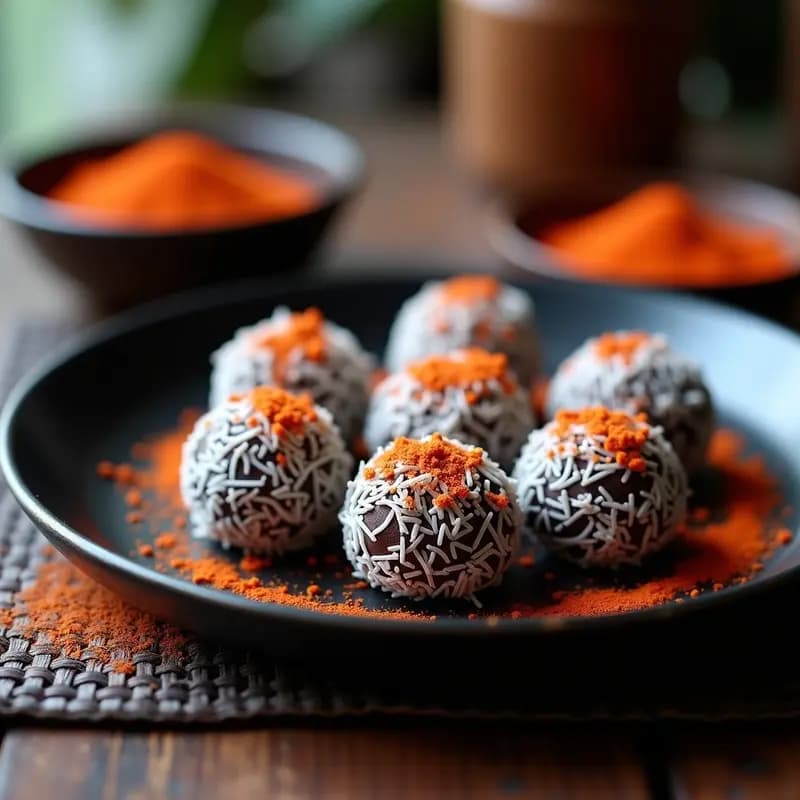Trufas de Cacao y Almendras: Postre Mexicano Keto con Chile en Polvo