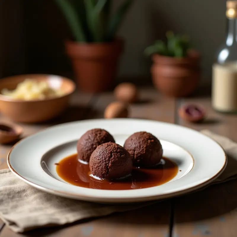 Trufas de Cacao y Avellana con Centro de Licor: Postre Francés Sin Azúcar