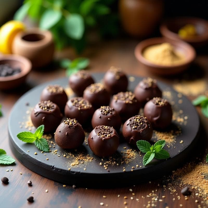 Trufas de Cacao Puro y Polvo de Baobab: Postre Africano Sin Azúcar y Alto en Antioxidantes