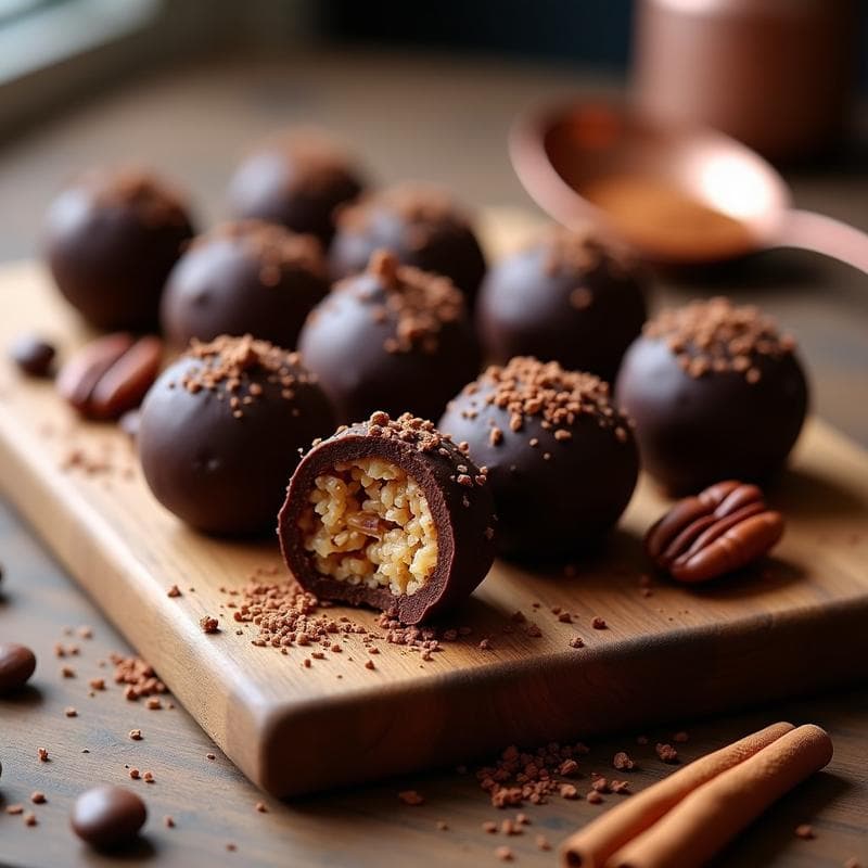 Trufas de Cacao y Café con Relleno de Nuez: Postre Keto y Energizante