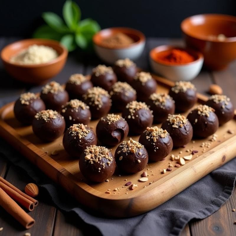 Trufas de Cacao y Harina de Grillo: Postre Keto con Toque Mexicano en 10 Minutos