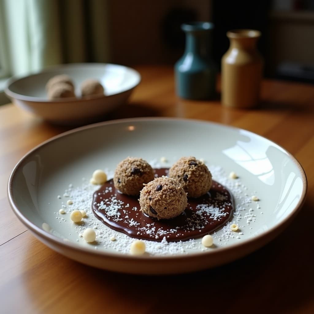 Trufas de Cacao y Hongos Medicinales con Revestimiento de Coco: Postre Adaptogénico