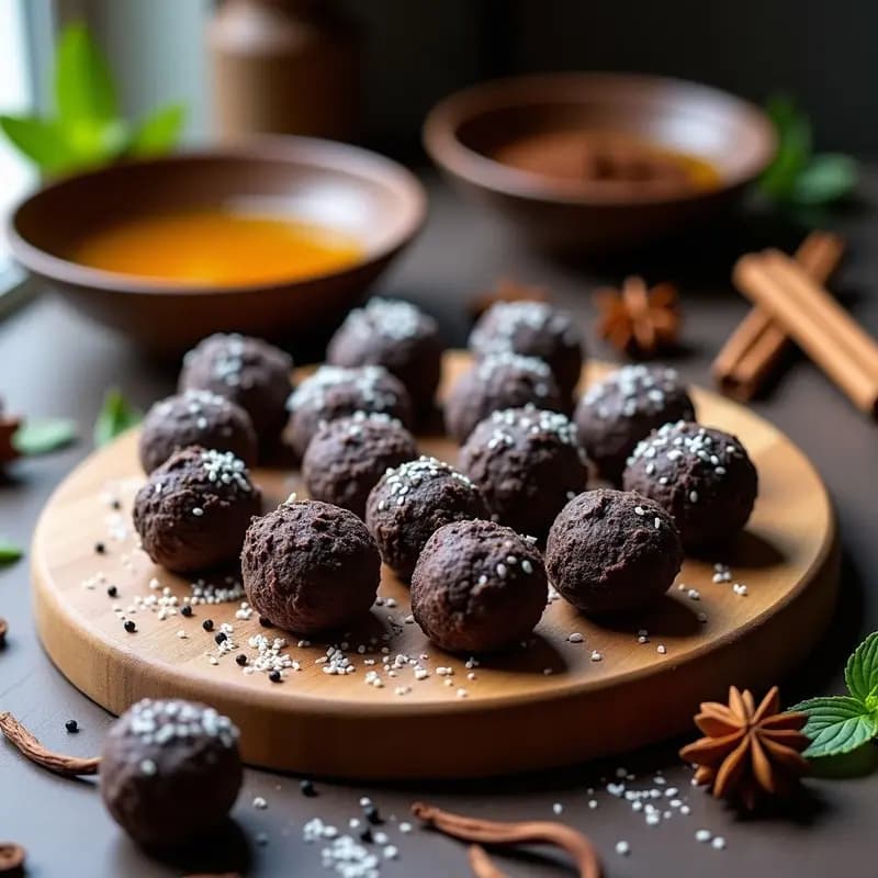 Trufas de Cacao y Mead de Arce: Postre Escandinavo Sin Azúcar y Sin Horno