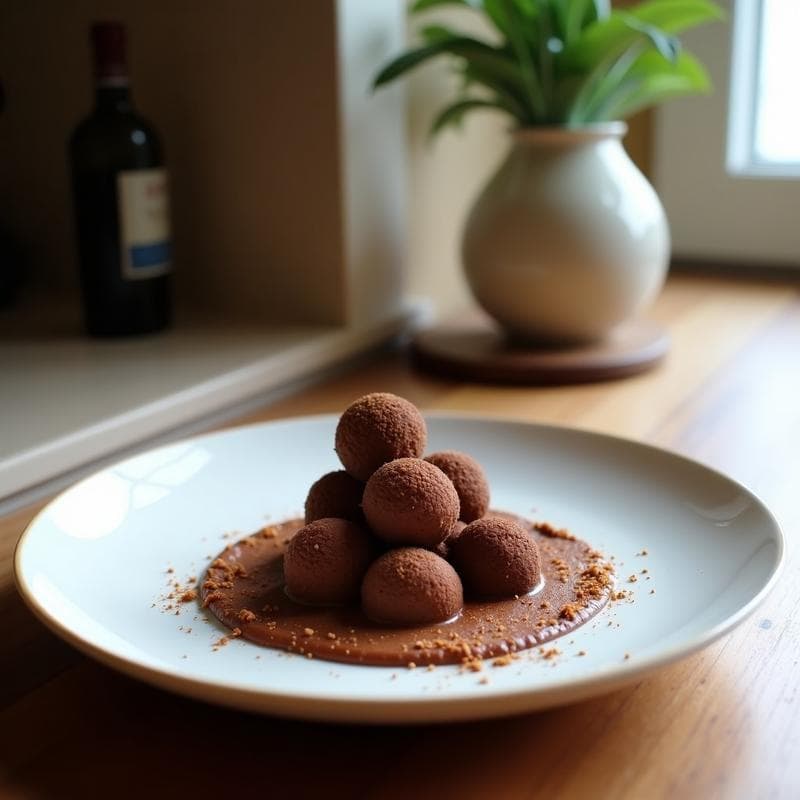 Trufas de Cacao y Puré de Castañas: Postre Italiano Sin Azúcar y Vegano