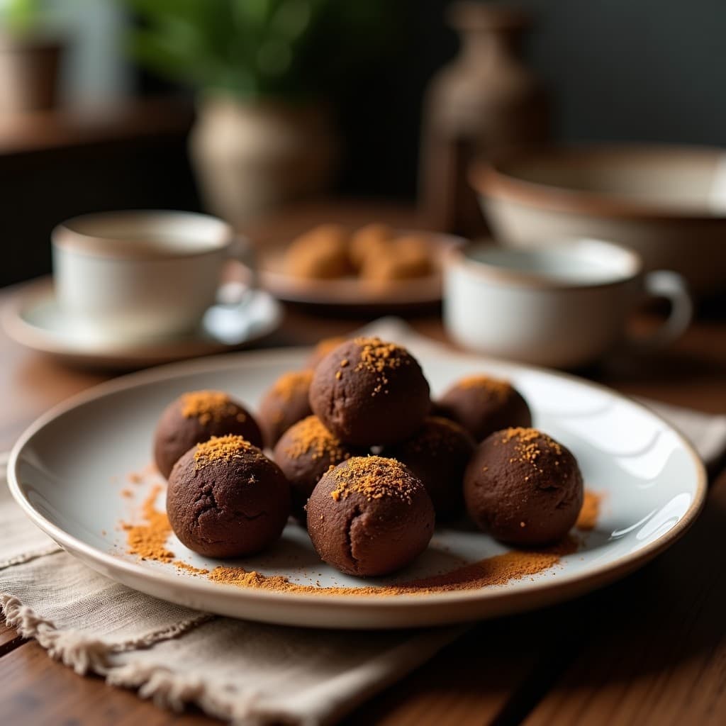 Trufas de Café y Aceite de Coco con Polvo de Maca: Postre Energético y Afrodisíaco