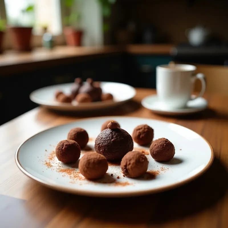 Trufas de Café y Cacao con Lectina de Guisante: Snack Vegano Keto y Alta en Proteína