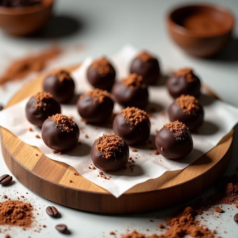Trufas de Café y Cacao Veganas: Receta Sin Azúcar en 20 Minutos
