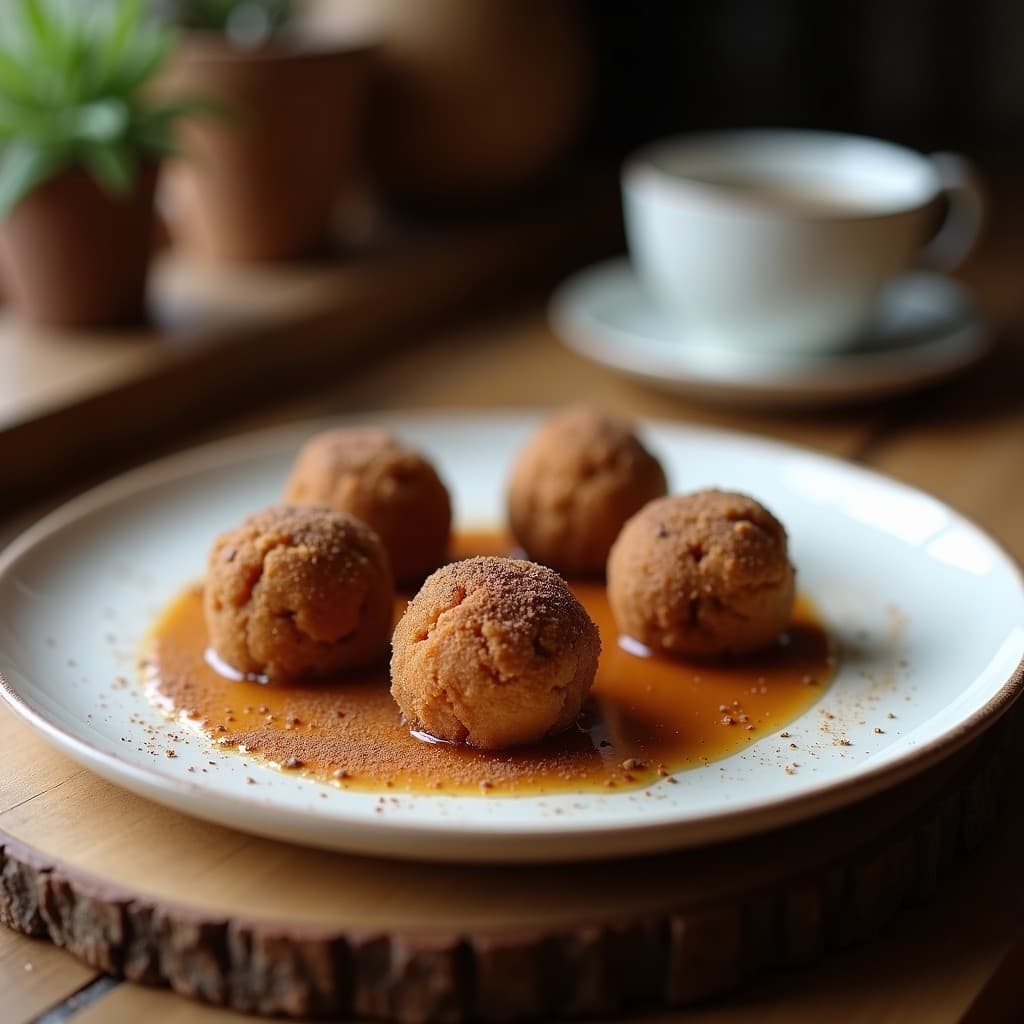 Trufas de Café y Cardamomo con Cacahuete: Postre Energético Keto y Sin Horno