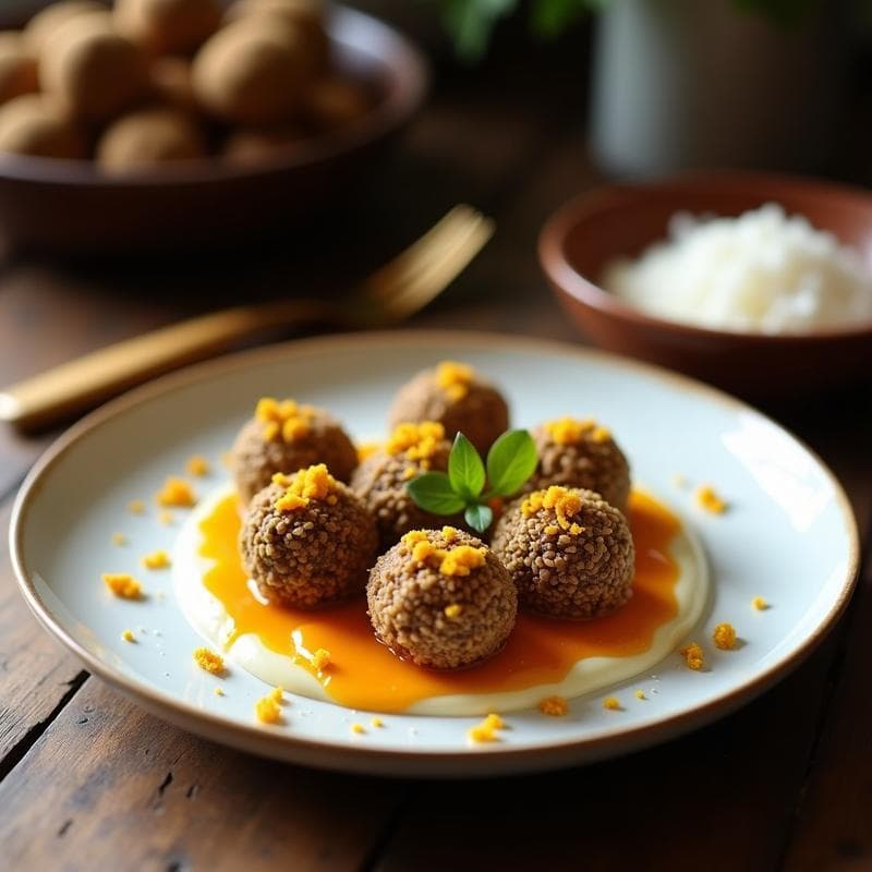 Trufas de Café y Cúrcuma con Cobertura de Coco: Postre Antiinflamatorio Sin Horno