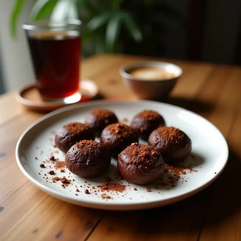 Trufas de Café y Dátiles con Baño de Chocolate 85%: Postre Energético Sin Azúcar