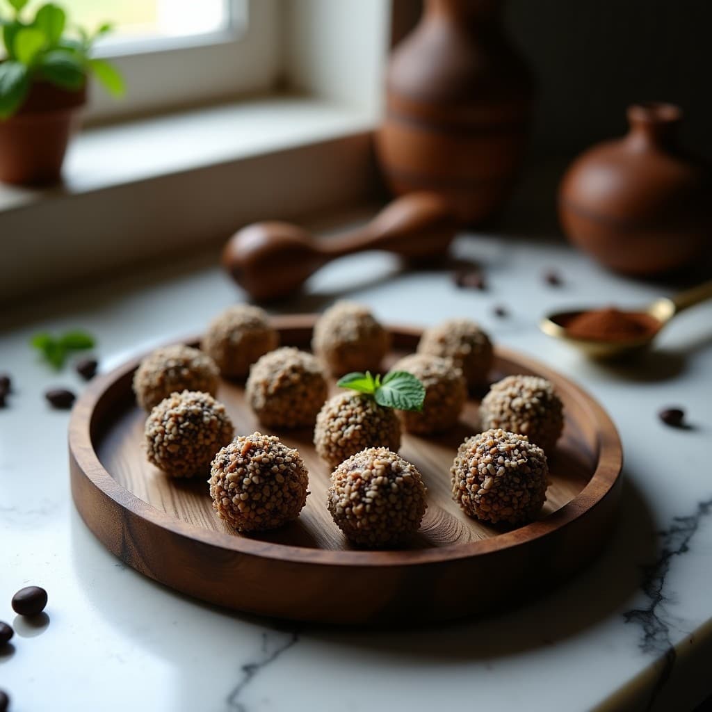 Trufas de Café y Harina de Grillo: Snack Alta en Proteína Sin Horno