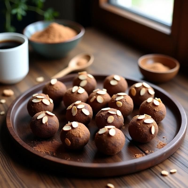 Trufas de Café y Hongos Reishi: Postre Funcional Keto con Beneficios Inmunitarios