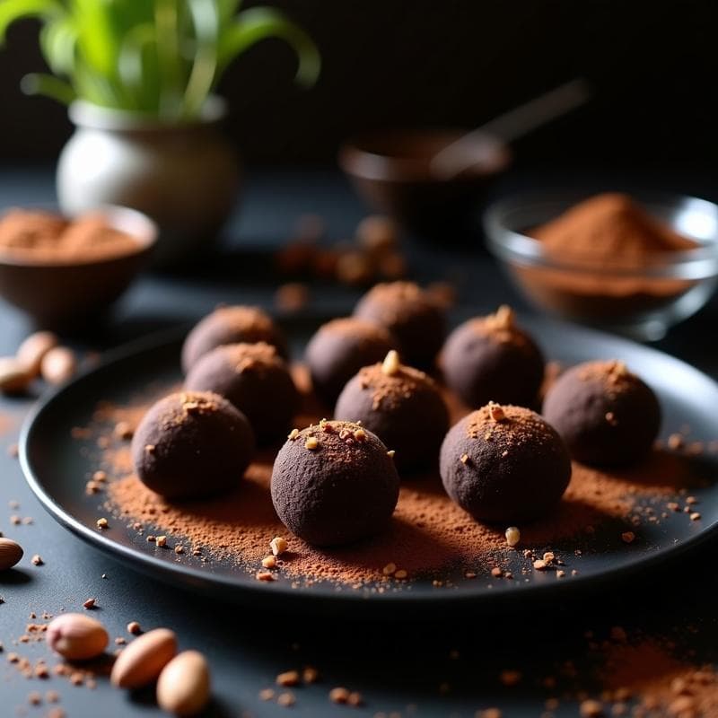 Trufas de Caoba y Cacao Criollo con Esencia de Vainilla Bourbon: Postre Gourmet Sin Azúcar