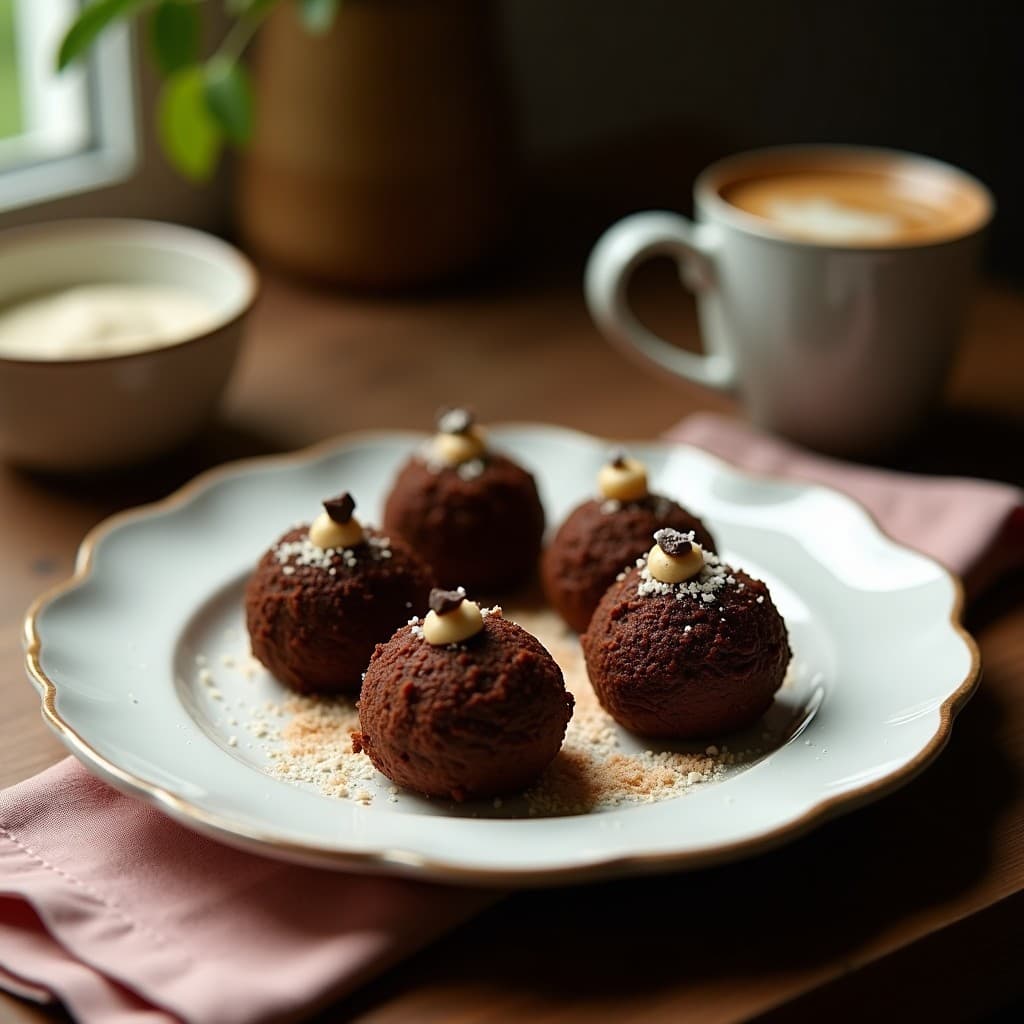 Trufas de Chocolate 70% con Aceite de Oliva Virgen Extra y Sal de Maldon: Postre Mediterráneo Saludable