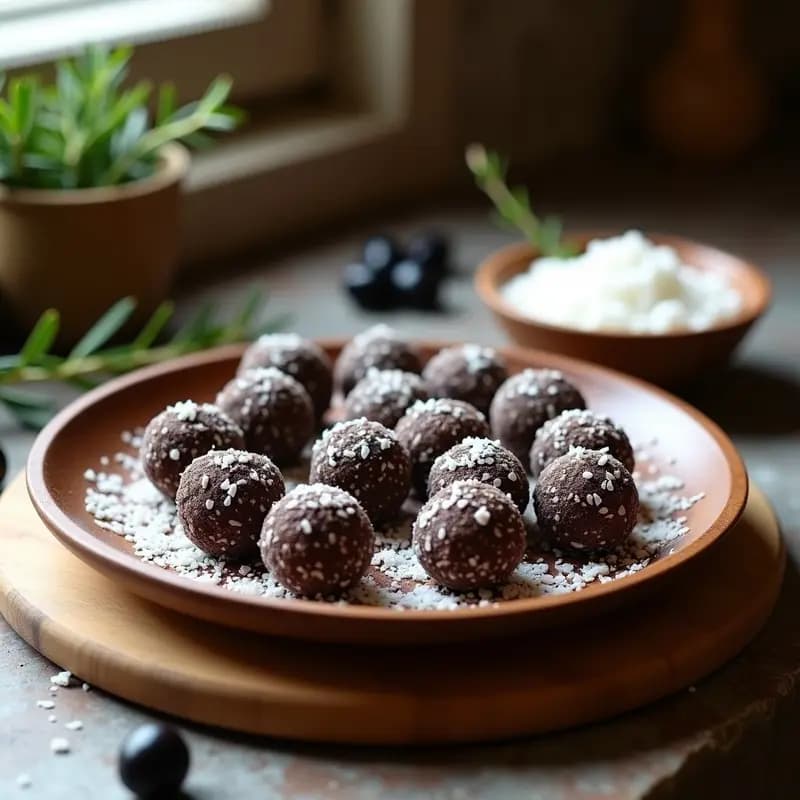 Trufas de Chocolate y Aceitunas Negras: Aperitivo Dulce-Salado Español