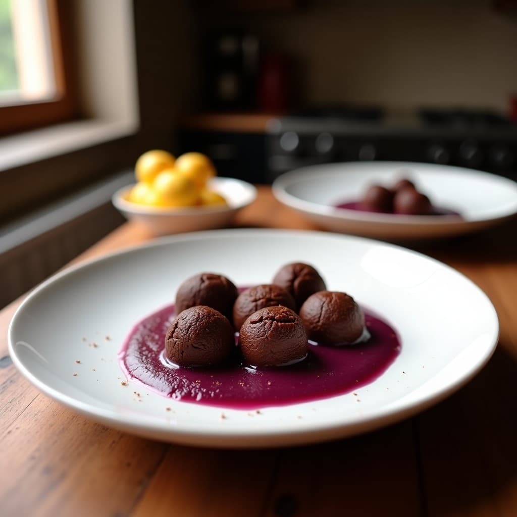 Trufas de Chocolate y Puré de Batata Morada: Postre Brasileño Sin Azúcar en 10 Minutos