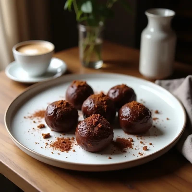Trufas de Chocolate y Café con Avellanas: Postre Italiano Keto en 5 Ingredientes