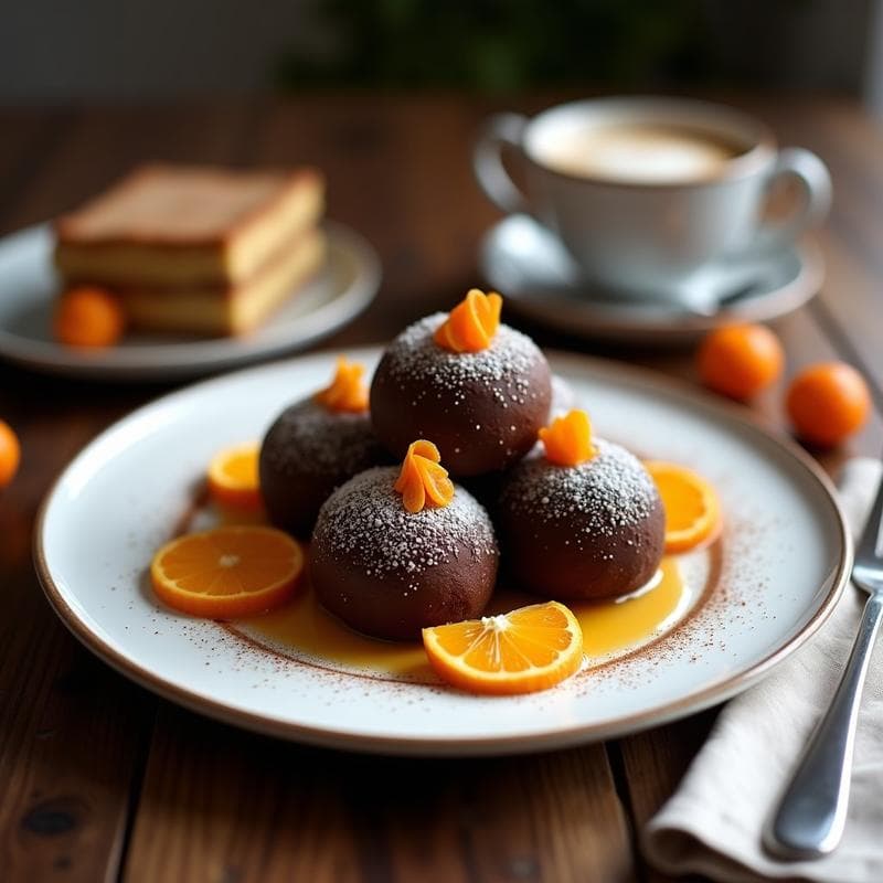 Trufas de Chocolate y Café con Cáscara de Naranja: Postre Vegano y Sin Azúcar
