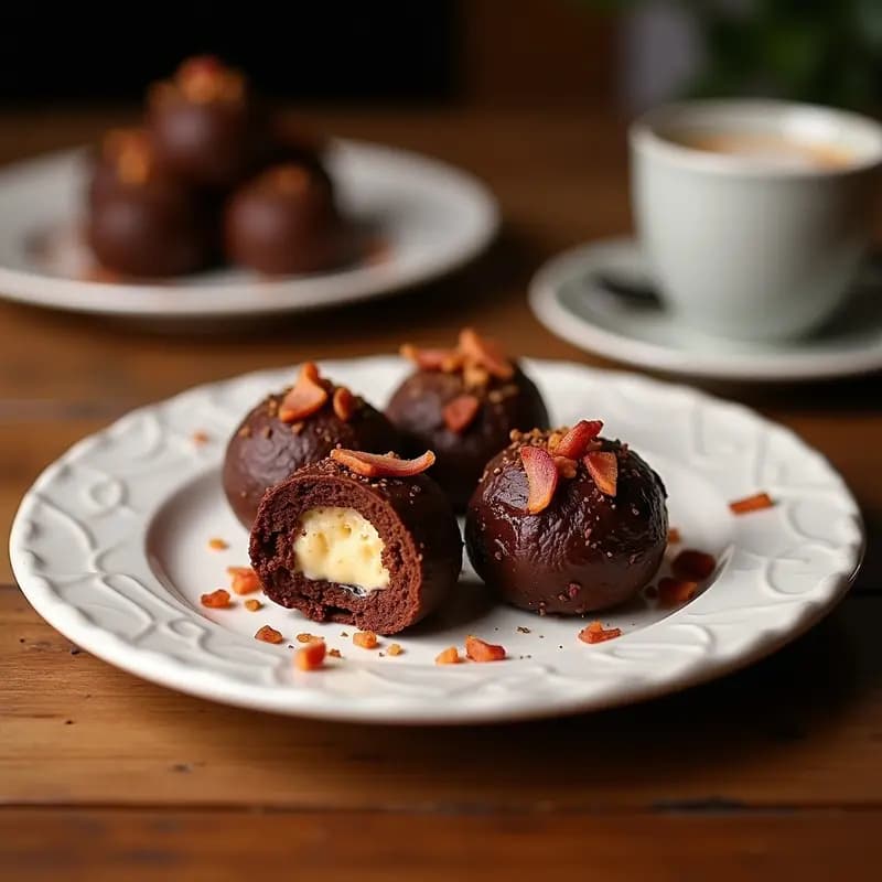 Trufas de Chocolate Rellenas de Nutella y Bacon: El Postre más Indecente que Probarás