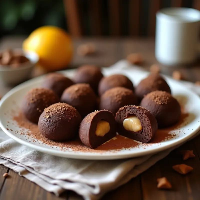 Trufas de Chocolate Rellenas de Nutella y Cruspi de Arroz Inflado: Bombones que Estallan en la Boca