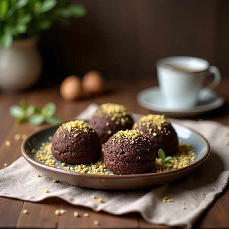 Trufas de Chocolate y Pistacho: Postre Keto Sin Azúcar con Toque Crujiente en 10 Minutos