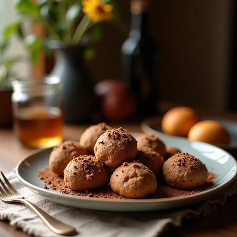 Trufas de Chocolate Rellenas de Cheesecake y Bañadas en Gold Leaf: Lujo Comestible en un Bocado