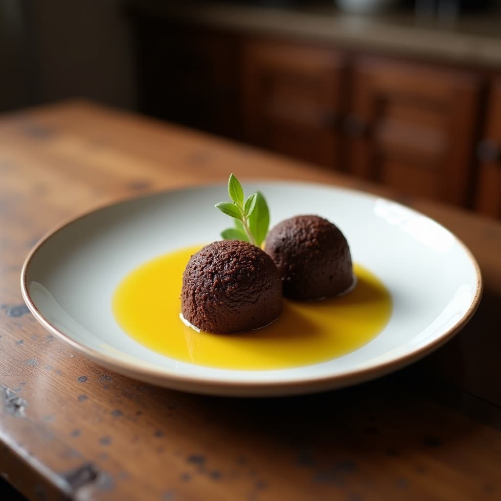Trufas de Chocolate 100% con Relleno de Aceite de Oliva Virgen Extra: Postre Español Gourmet