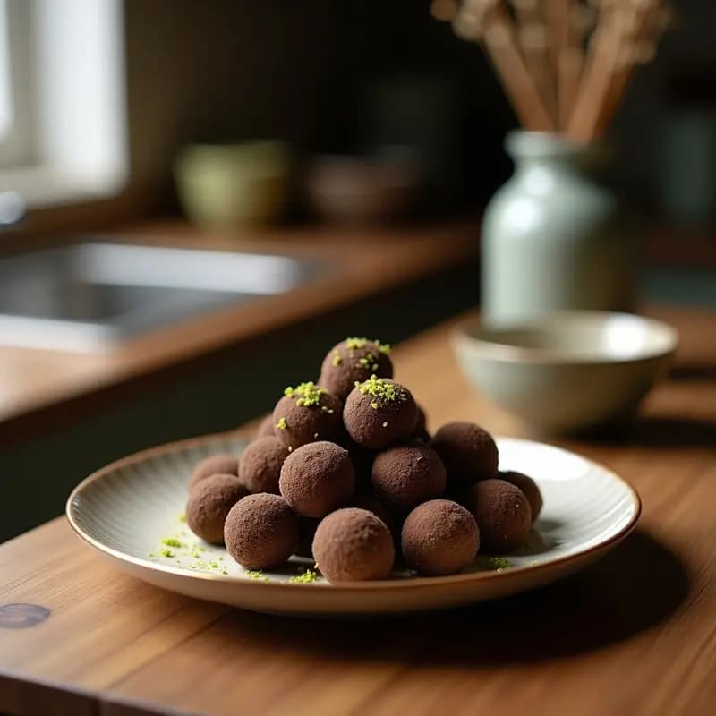 Trufas de Chocolate y Wasabi: Postre Japonés con Toque Picante y Sofisticado