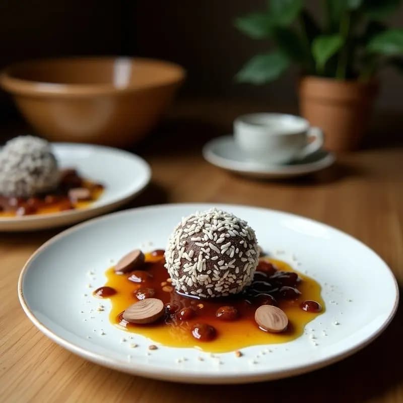 Trufas de Coco y Alma de Caoba: Postre Dominicano Vegano Sin Horno