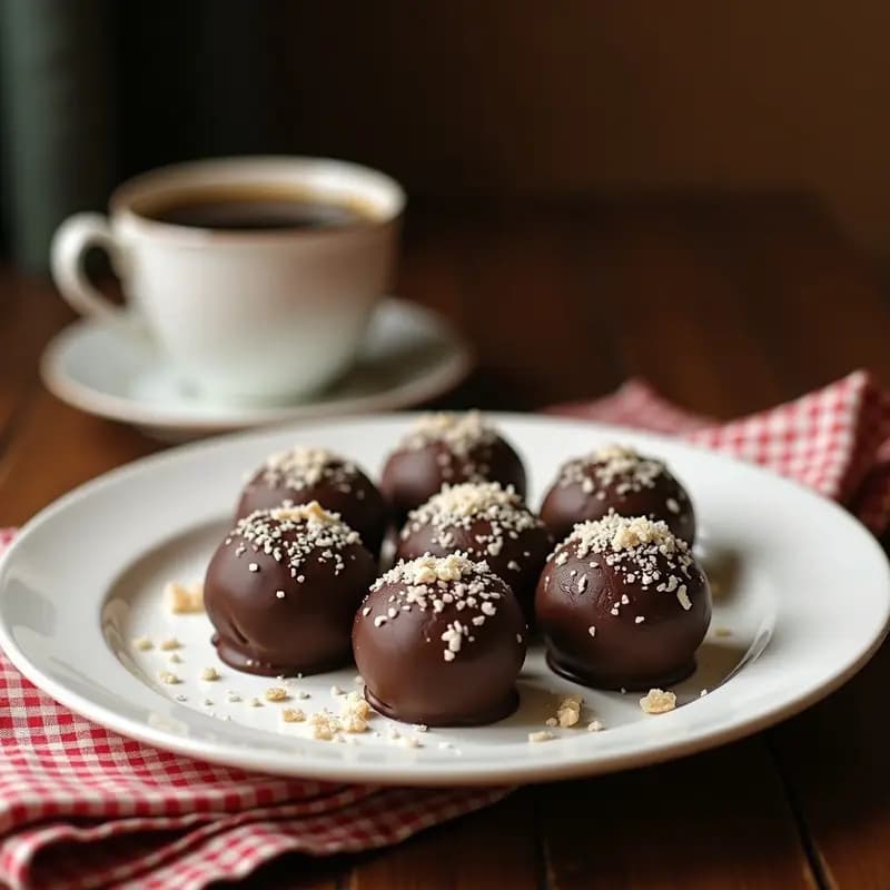 Trufas de Coco y Almendra con Relleno de Café Instantáneo: Postre Keto Sin Horno en 15 Minutos