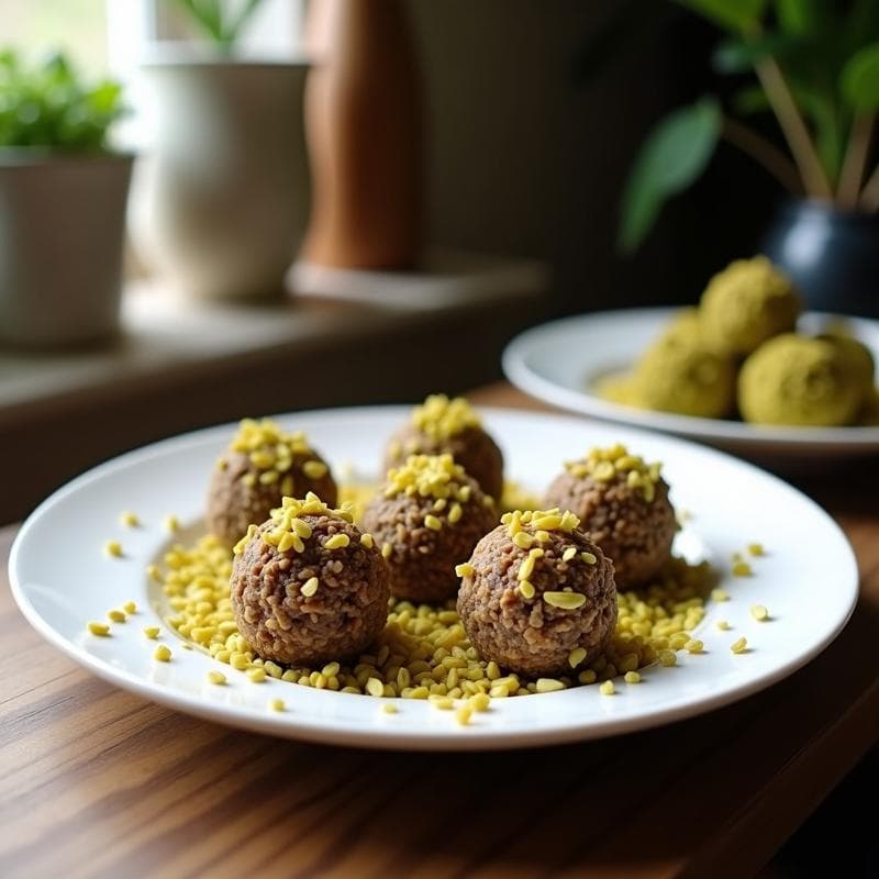 Trufas de Coco y Pistacho: Postre Raw Vegano Sin Horno y Sin Azúcar