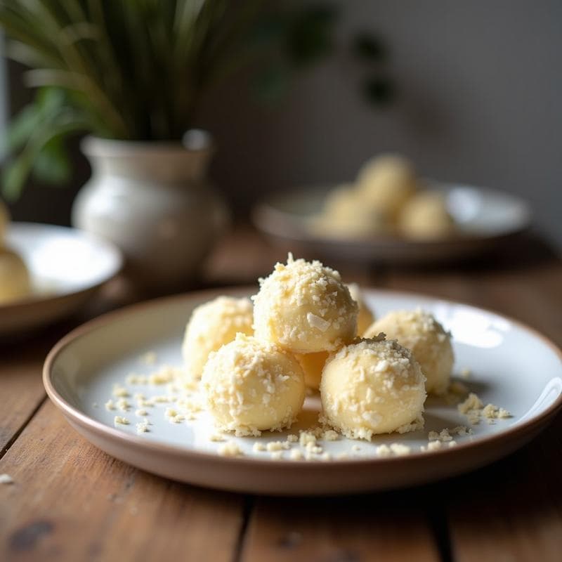 Trufas de Coco Rallado y Esencia de Vainilla: Postre Crudivegano Sin Horno y en 3 Ingredientes